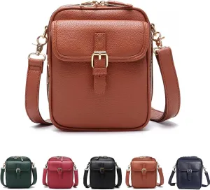 Tojoyride Crossbody Bag, Vintage Urvashi Crossbody Bag with 10 Card Slots, Women Shoulder Handbags with Anti-Theft Zipper