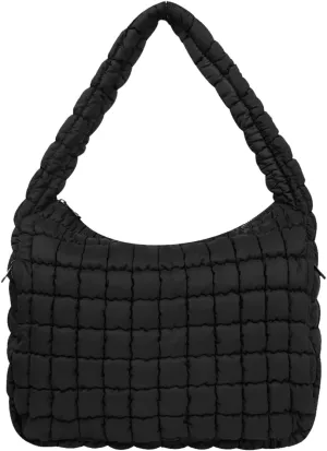 Tote Bag for Women, Women's Quilted Tote Bag with Zipper, Soft and Lightweight Puffer Tote Handbag