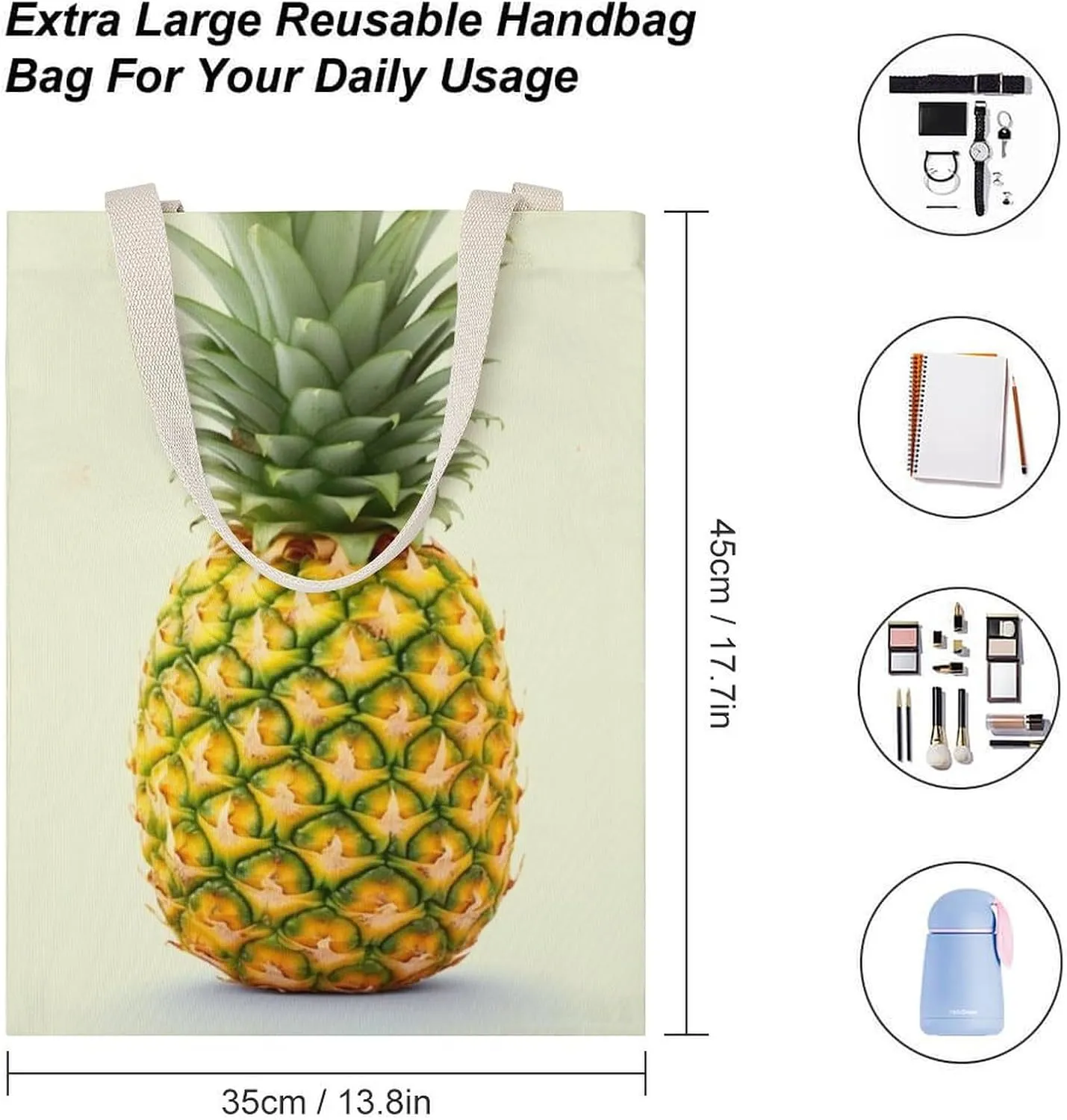 Tote Bag Laptop Handbag Flamingo Palm Trees Leaf Grocery Bag Canvas Shoulder Bag Crossbody Bag for Travel