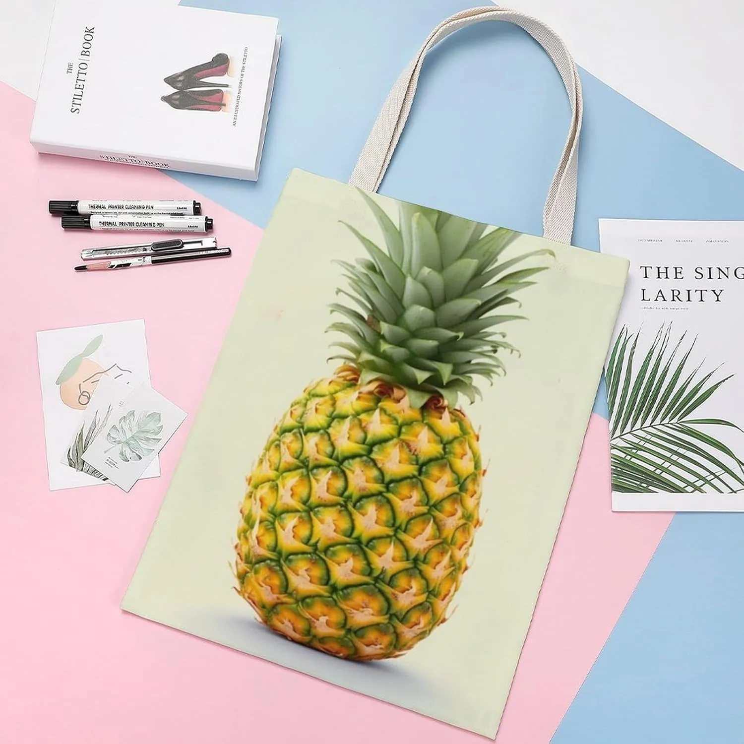 Tote Bag Laptop Handbag Flamingo Palm Trees Leaf Grocery Bag Canvas Shoulder Bag Crossbody Bag for Travel