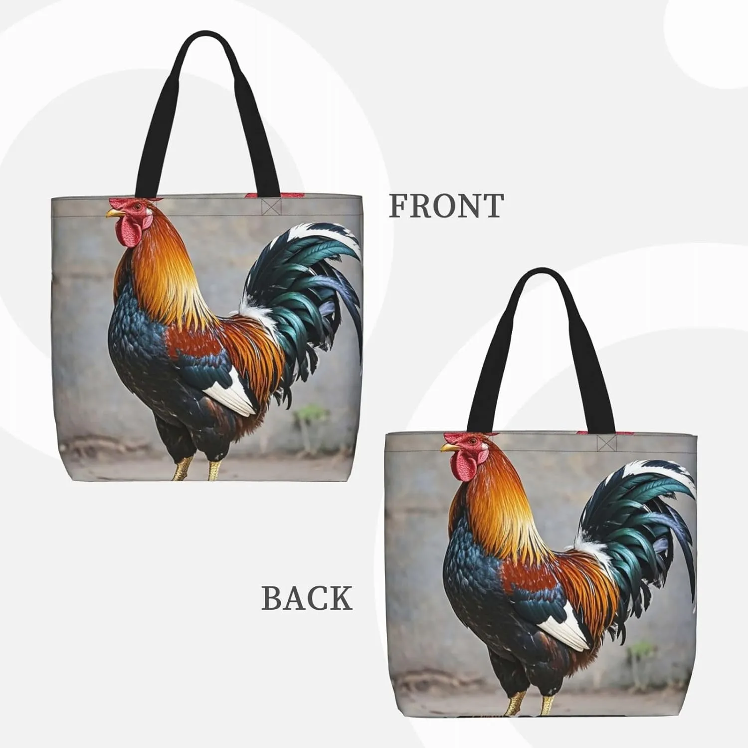Tote Bag Large Capacity Grocery Bag With Zipper Sloth Sunflower Shopping Bag Shoulder Bag for Women