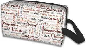 Travel Bag for Toiletries Coffee Travel Toiletry Bag,Large Capacity Portable Travel Cosmetic Bag for Women and Men Daily Storage Pouch