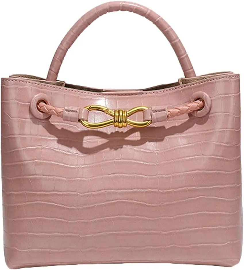 Trendy Bow Tote Bag for Women PU Leather Crossbody Bag Handbag Top Handle Purse Elegant Bow Satchel Designer Shoulder Handbag