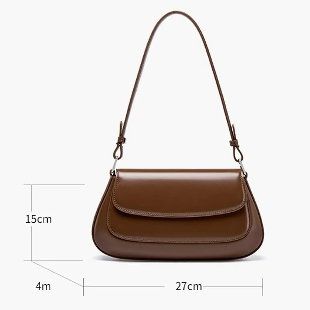 Trendy Genuine Leather Crossbody Bag for Women Small Y2k Tote Purse Shoulder Satchel Ladies Casual Handbags