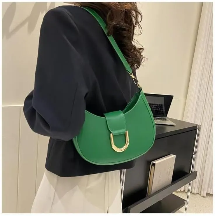 Trendy Genuine Underarm Shoulder Bags Women 2025 Luxury Crossbody Purses Half Moon Ladies Handbags
