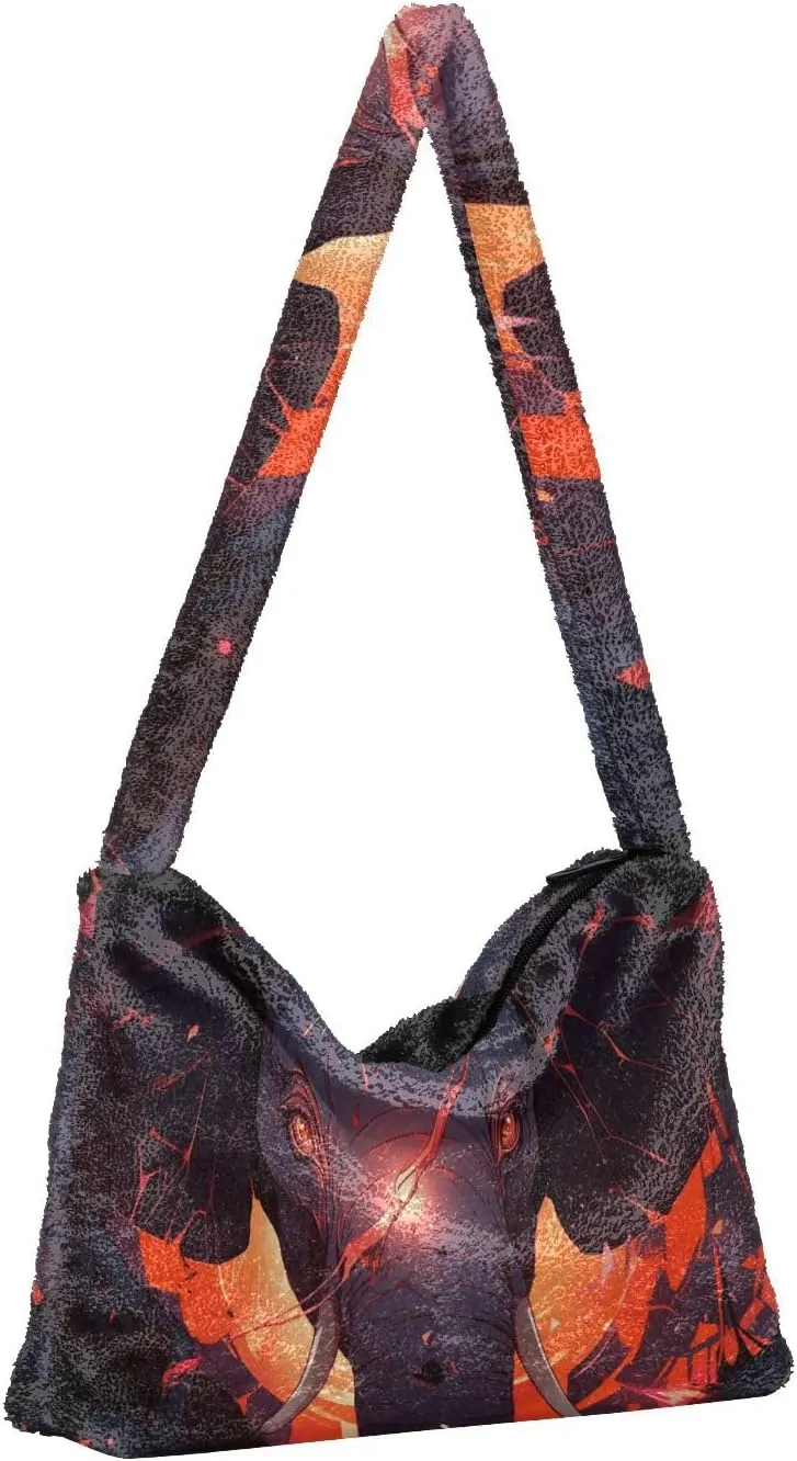 Two Dogs in Driver Seat Shoulder Tote Bag, Tote Bag with Shoulder Strap and Zipper, Lightweight Handbags for Women