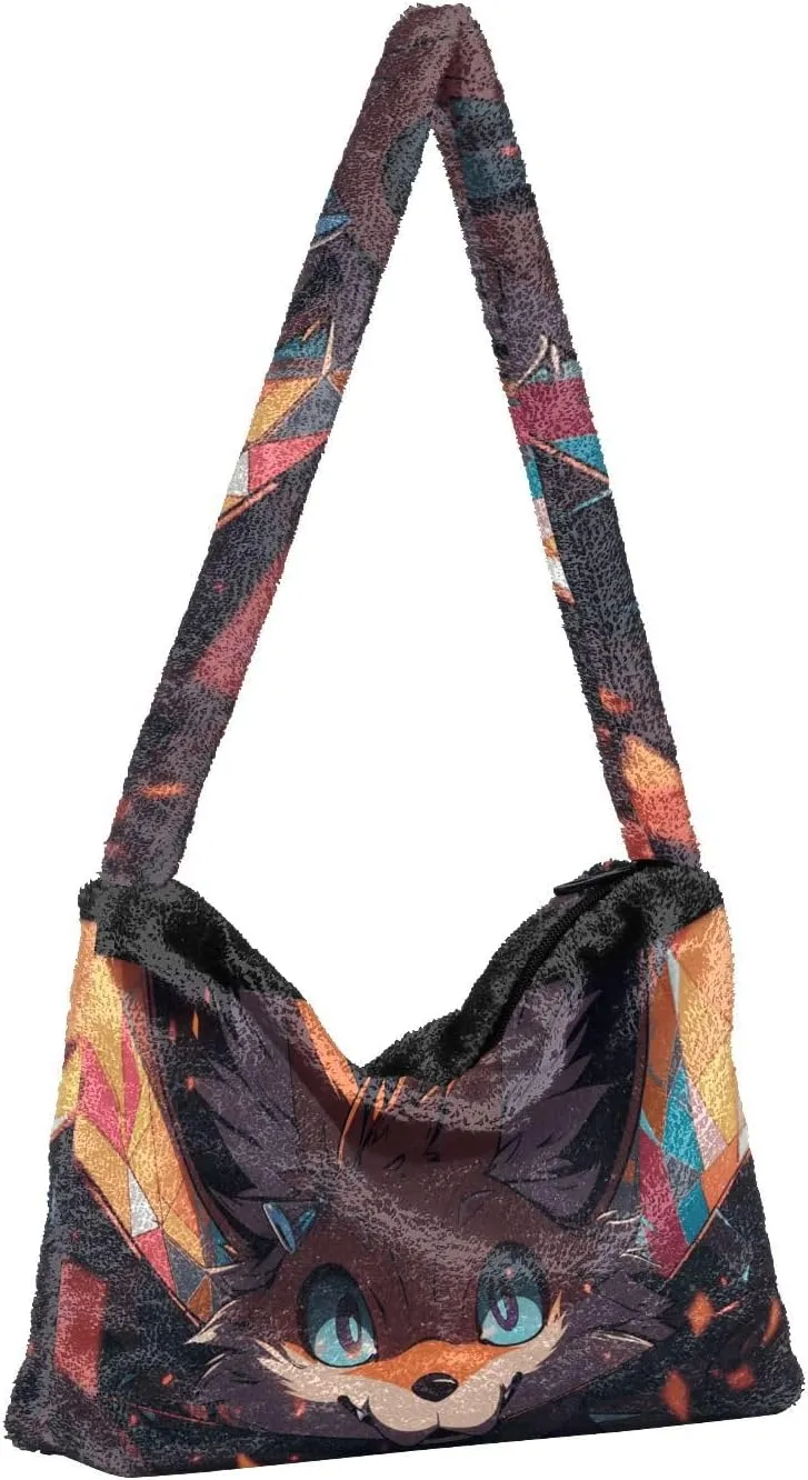 Two Dogs in Driver Seat Shoulder Tote Bag, Tote Bag with Shoulder Strap and Zipper, Lightweight Handbags for Women
