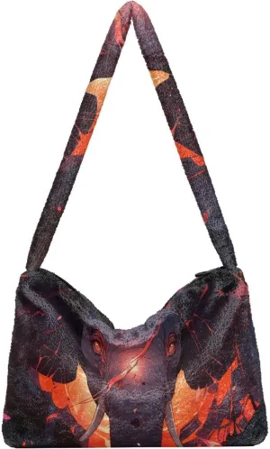 Two Dogs in Driver Seat Shoulder Tote Bag, Tote Bag with Shoulder Strap and Zipper, Lightweight Handbags for Women