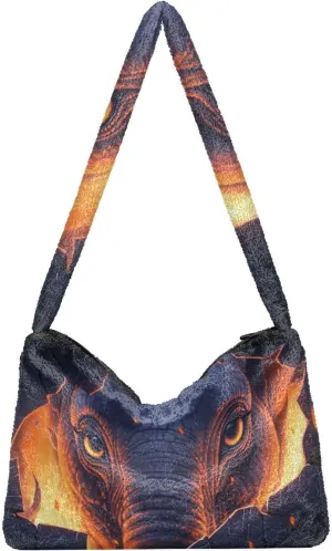 Two Dogs in Driver Seat Shoulder Tote Bag, Tote Bag with Shoulder Strap and Zipper, Lightweight Handbags for Women