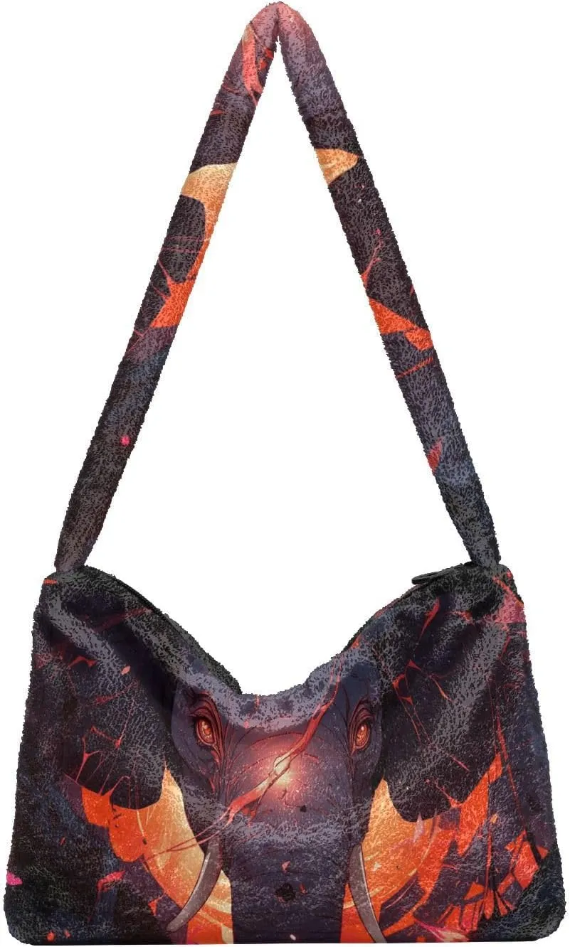 Two Dogs in Driver Seat Shoulder Tote Bag, Tote Bag with Shoulder Strap and Zipper, Lightweight Handbags for Women