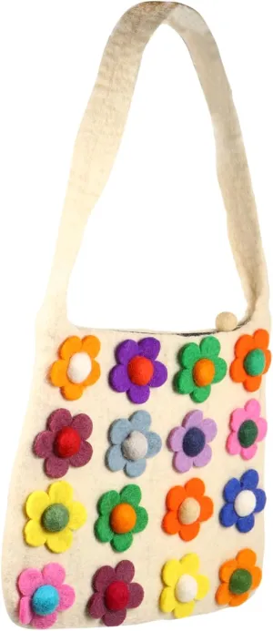VALICLUD Felt Handbags Fashionable Shoulder Bag Lightweight for Women Outdoor Handbag Felt Tote Delicate Design Purse