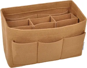 Vercord Felt Purse Organizer Handbag Insert Liner Shaper Bag in Bags for Speedy Neverfull Tote Brown Large