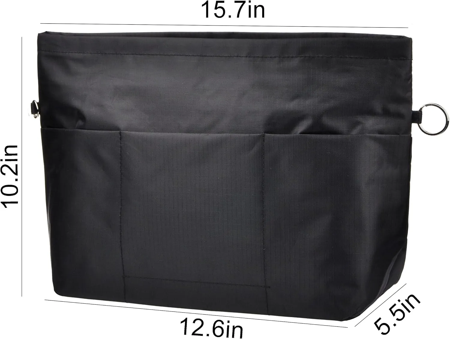 Vercord Handbag Purse Bag Insert Organizers Extra Thick Large Travel Handbag Organizer Black