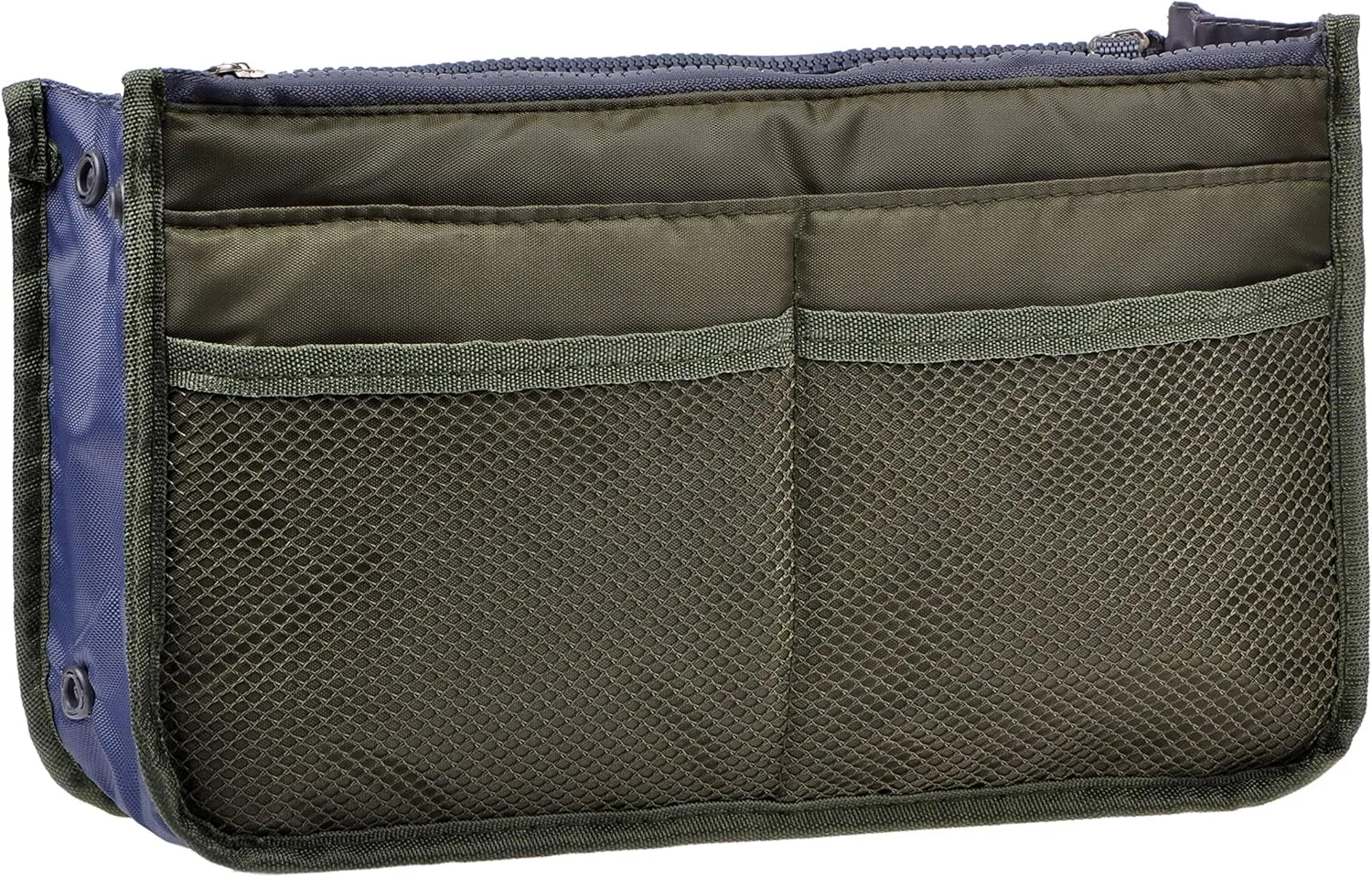 Vercord Purse Organizer Insert for Handbags Bag Organizers Inside Tote Pocketbook Women Nurse Nylon 13 Pockets Army Green Medium