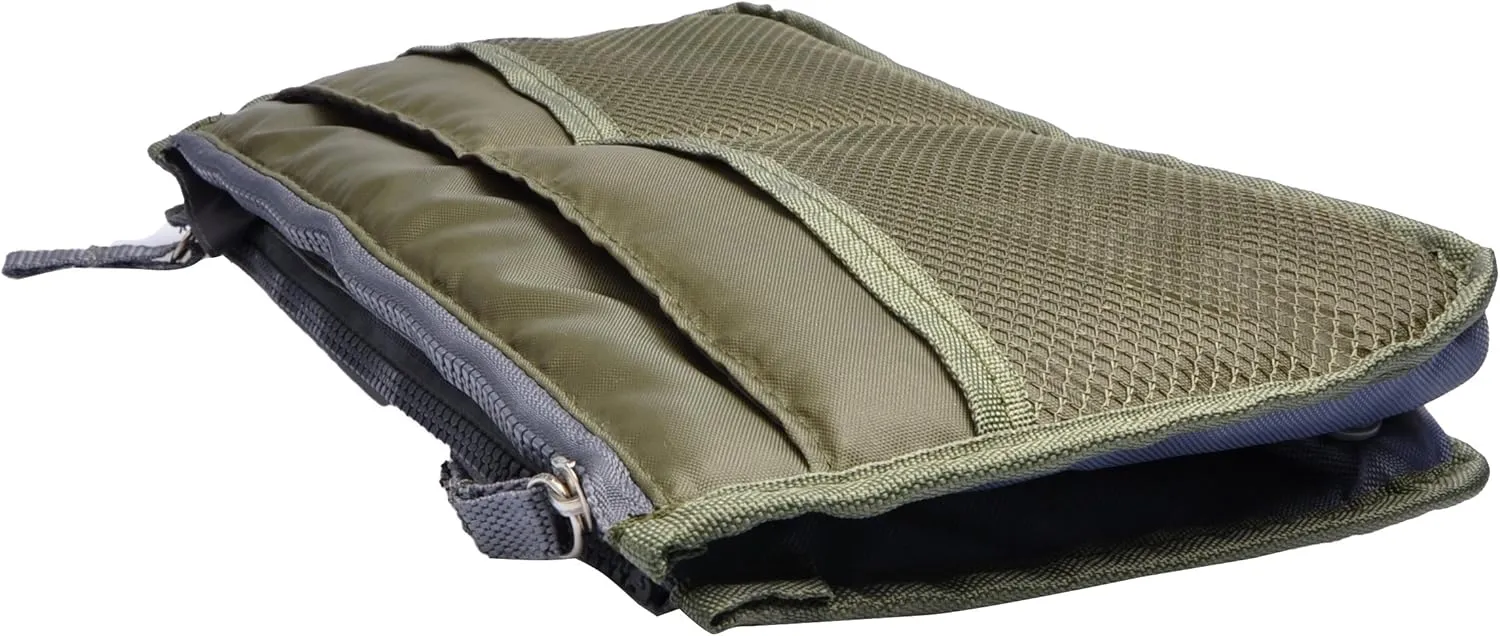 Vercord Purse Organizer Insert for Handbags Bag Organizers Inside Tote Pocketbook Women Nurse Nylon 13 Pockets Army Green Medium