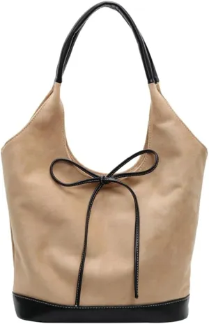 Vintage Suede Tote Purse for Women Large Shoulder Bag Y2k Working Handbags Top Handle Satchel 2size