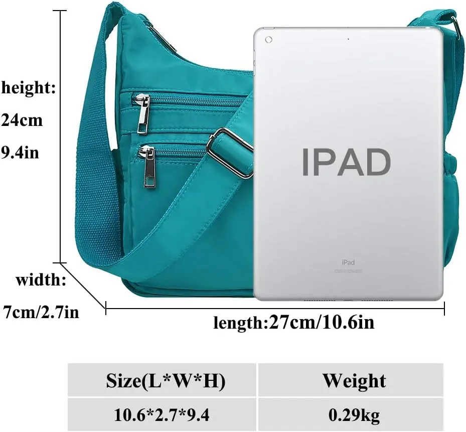 VOLGANIK ROCK Crossbody Bags for Women RFID Lightweight Travel Shoulder Bag Waterproof Nylon purses and handbags Pocketbook