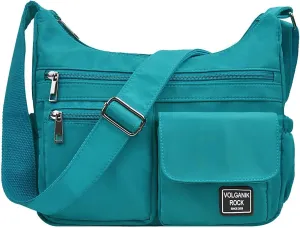 VOLGANIK ROCK Crossbody Bags for Women RFID Lightweight Travel Shoulder Bag Waterproof Nylon purses and handbags Pocketbook