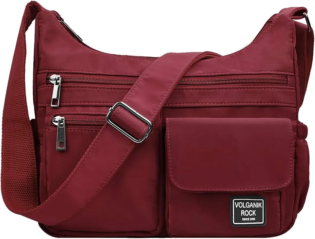 VOLGANIK ROCK Crossbody Bags for Women RFID Lightweight Travel Shoulder Bag Waterproof Nylon purses and handbags Pocketbook