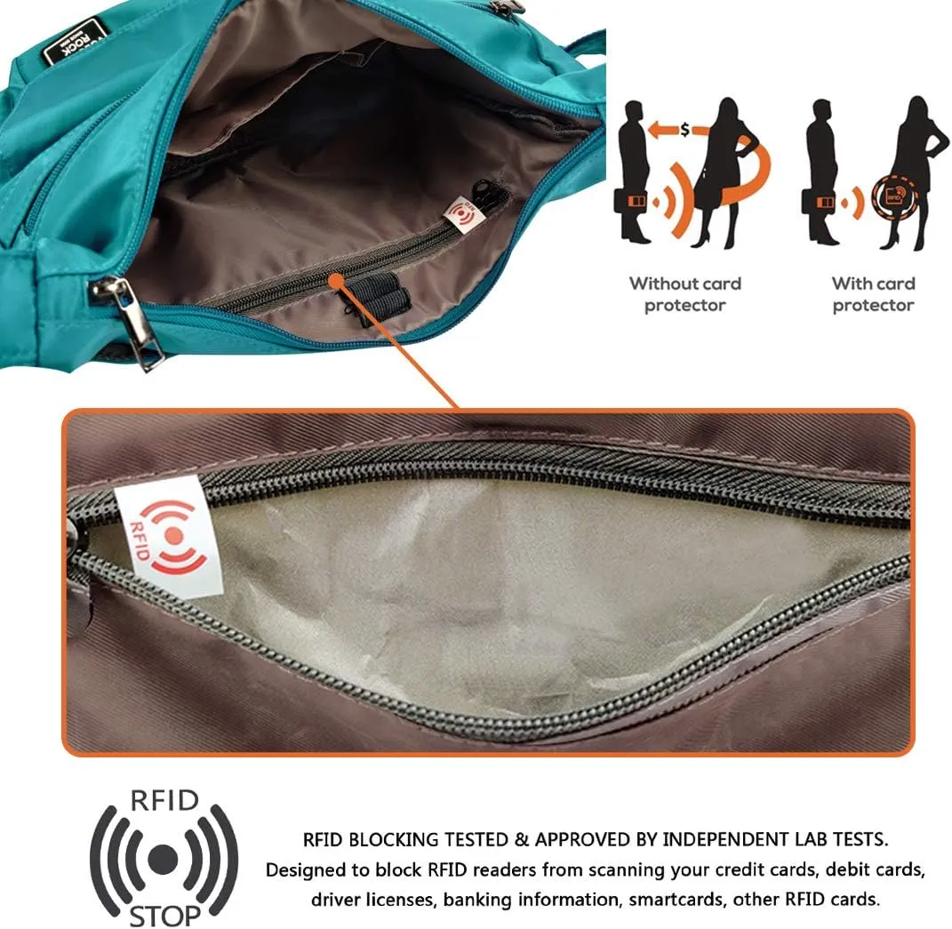 VOLGANIK ROCK Crossbody Bags for Women RFID Lightweight Travel Shoulder Bag Waterproof Nylon purses and handbags Pocketbook