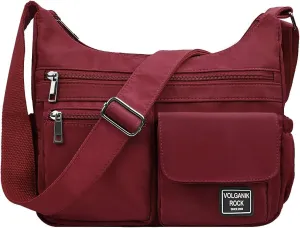VOLGANIK ROCK Crossbody Bags for Women RFID Lightweight Travel Shoulder Bag Waterproof Nylon purses and handbags Pocketbook