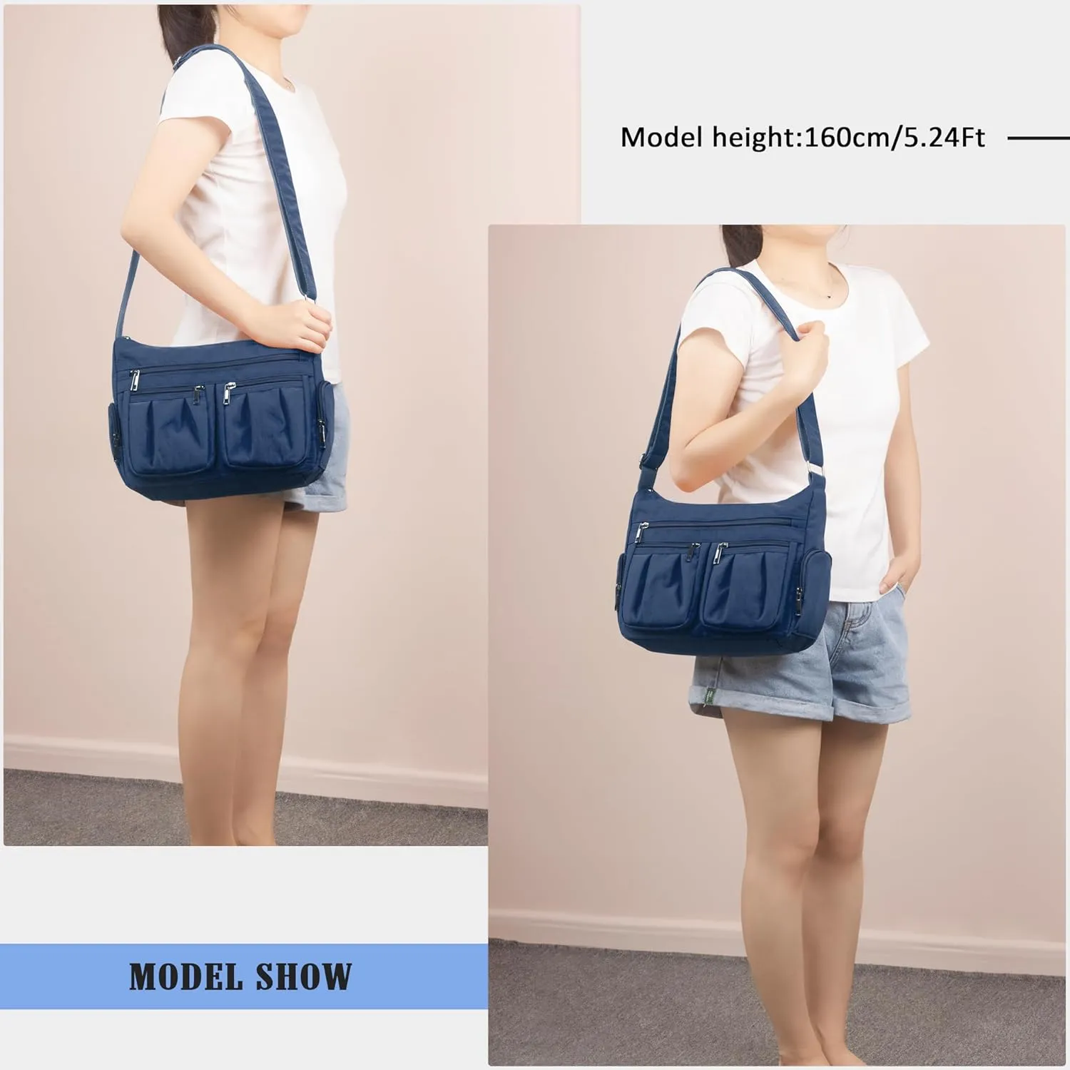 VOLGANIK ROCK Crossbody Purses for Women Shoulder Handbags Lightweight Waterproof Nylon Travel Bag Ladies Pocketbooks