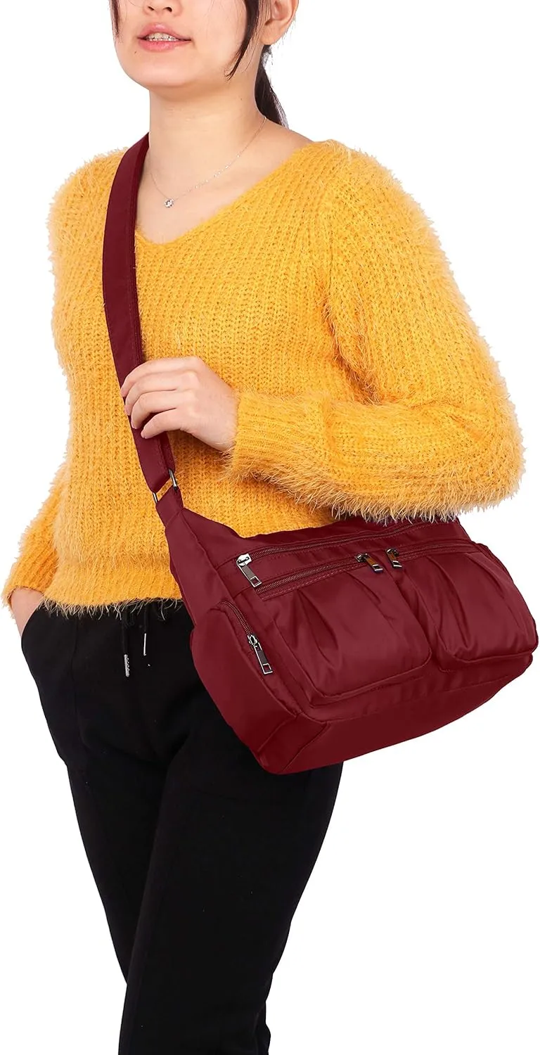 VOLGANIK ROCK Crossbody Purses for Women Shoulder Handbags Lightweight Waterproof Nylon Travel Bag Ladies Pocketbooks