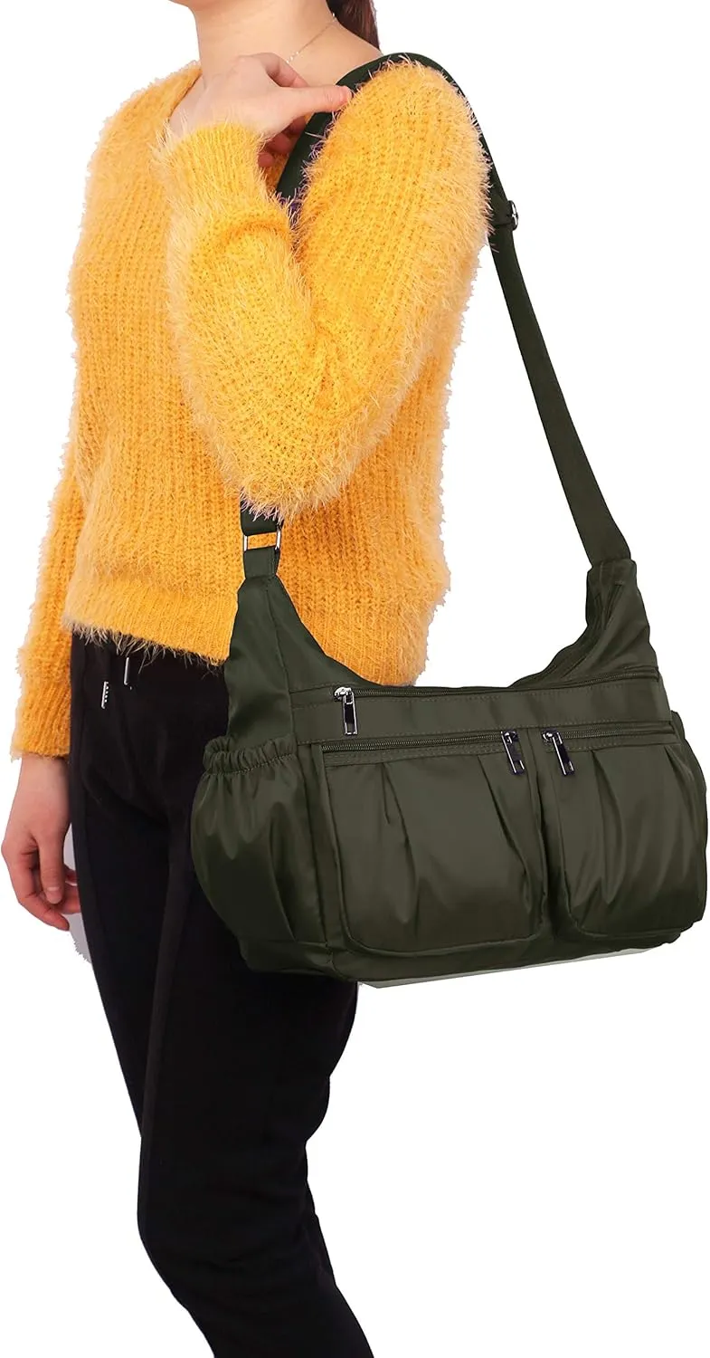 VOLGANIK ROCK Crossbody Purses for Women Shoulder Handbags Lightweight Waterproof Nylon Travel Bag Ladies Pocketbooks