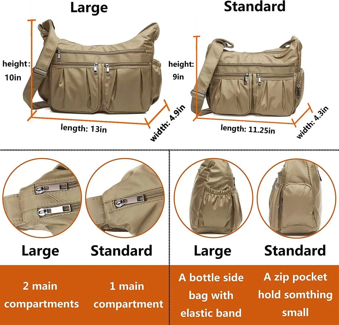 VOLGANIK ROCK Crossbody Purses for Women Shoulder Handbags Lightweight Waterproof Nylon Travel Bag Ladies Pocketbooks