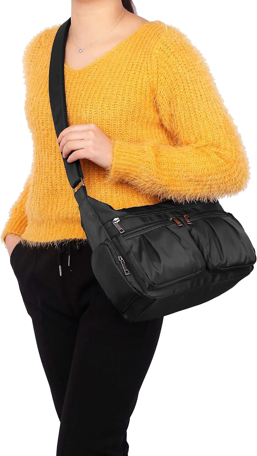 VOLGANIK ROCK Crossbody Purses for Women Shoulder Handbags Lightweight Waterproof Nylon Travel Bag Ladies Pocketbooks