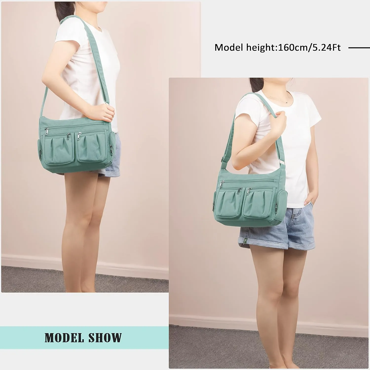 VOLGANIK ROCK Crossbody Purses for Women Shoulder Handbags Lightweight Waterproof Nylon Travel Bag Ladies Pocketbooks