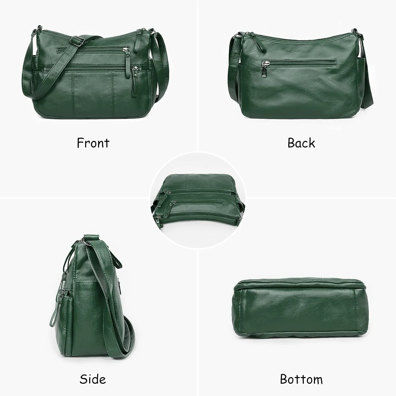 VOLGANIK ROCK Purses for Women Soft PU Leather Shoulder Bag Ladies Crossbody Purse and handbags Lightweight Pocketbook