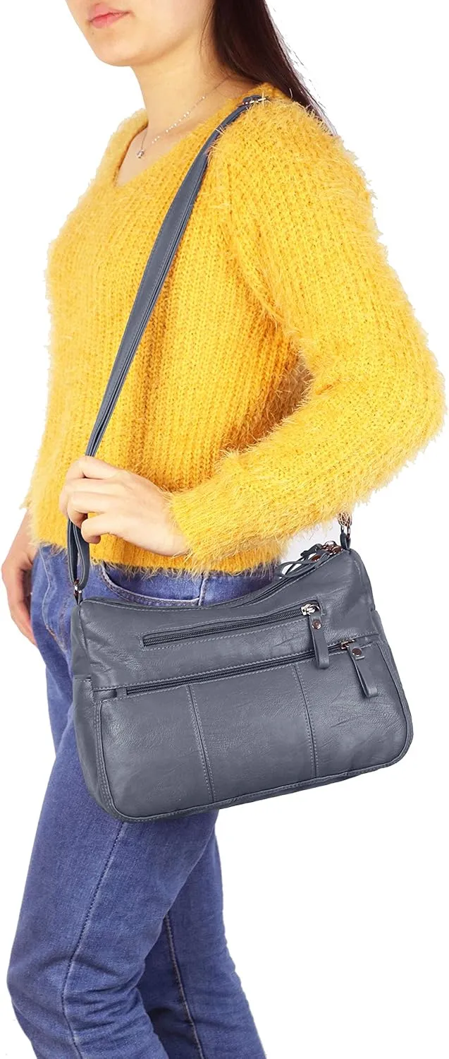 VOLGANIK ROCK Purses for Women Soft PU Leather Shoulder Bag Ladies Crossbody Purse and handbags Lightweight Pocketbook