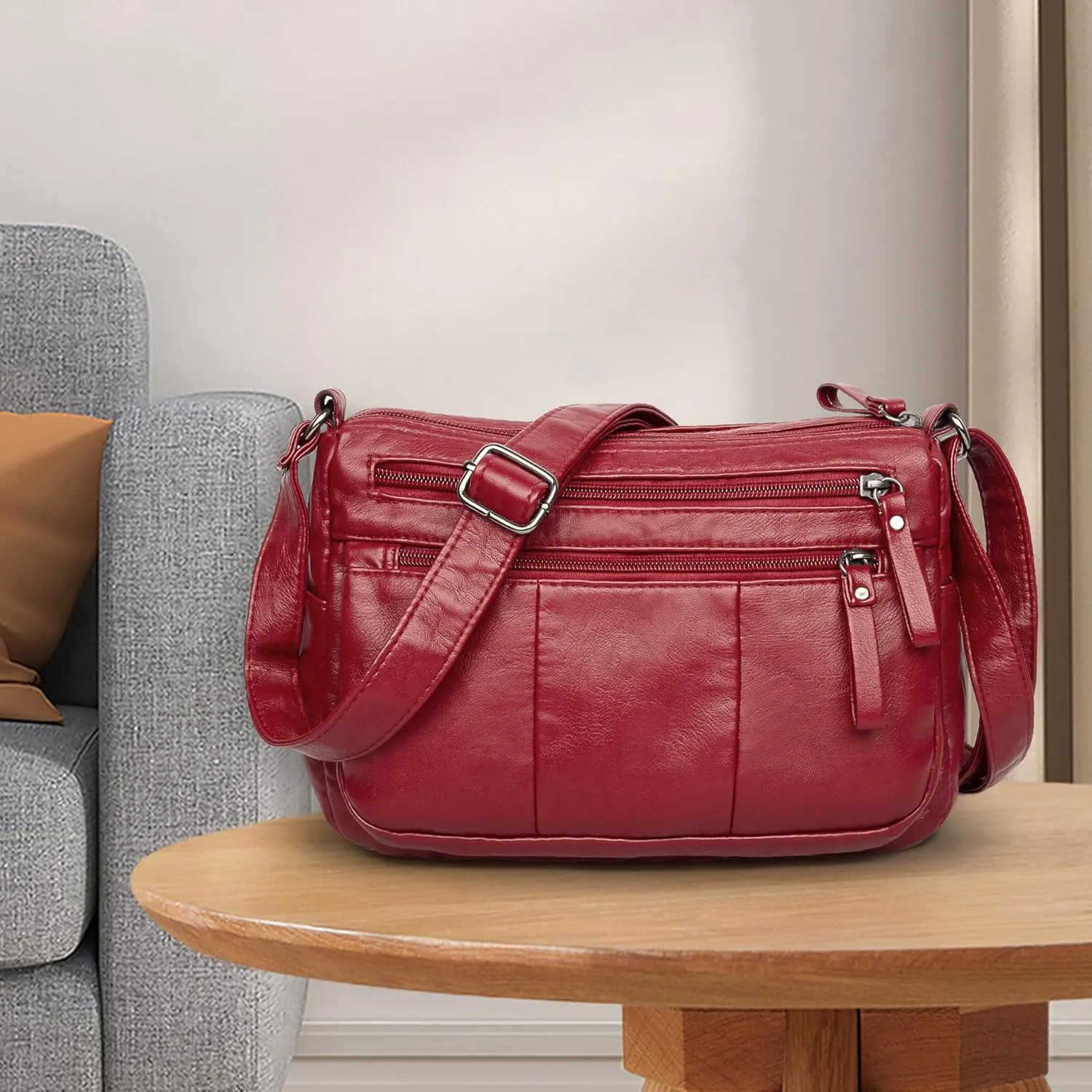 VOLGANIK ROCK Purses for Women Soft PU Leather Shoulder Bag Ladies Crossbody Purse and handbags Lightweight Pocketbook