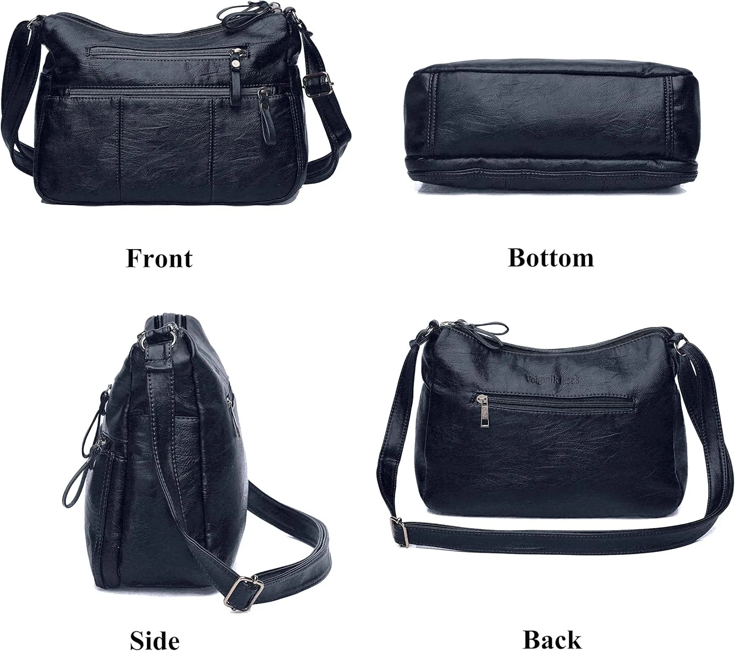 VOLGANIK ROCK Purses for Women Soft PU Leather Shoulder Bag Ladies Crossbody Purse and handbags Lightweight Pocketbook