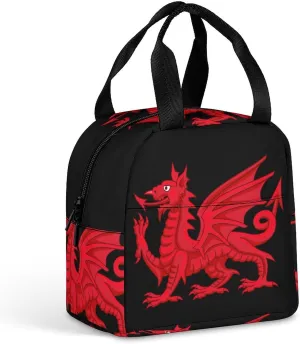 Wales Welsh Reusable Lunch Bag Insulated Tote Box Cooler Food Handbags Case For Women Men 22 * 20 * 13cm