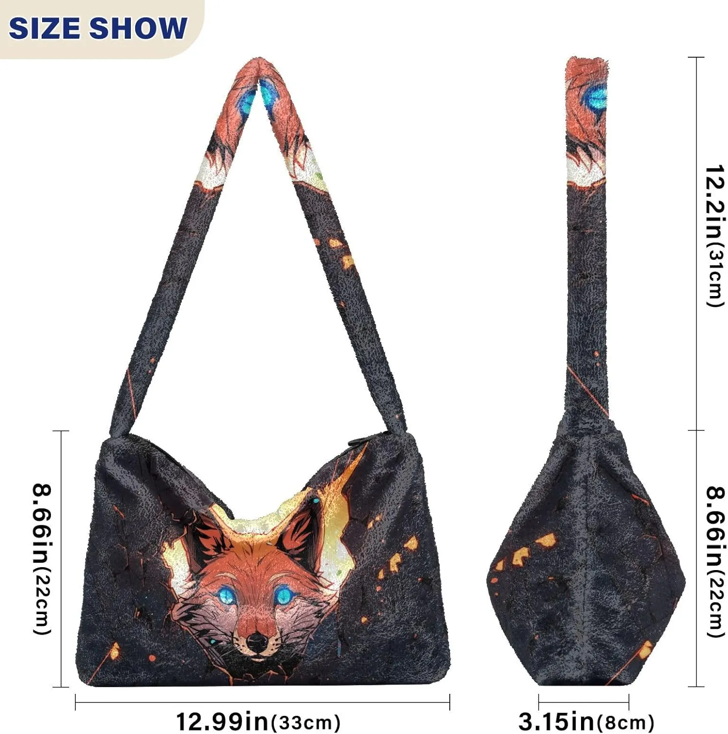 White Green Snakeskin Plush Bag, Tote Bag Young Women, Womens Outdoor Bag
