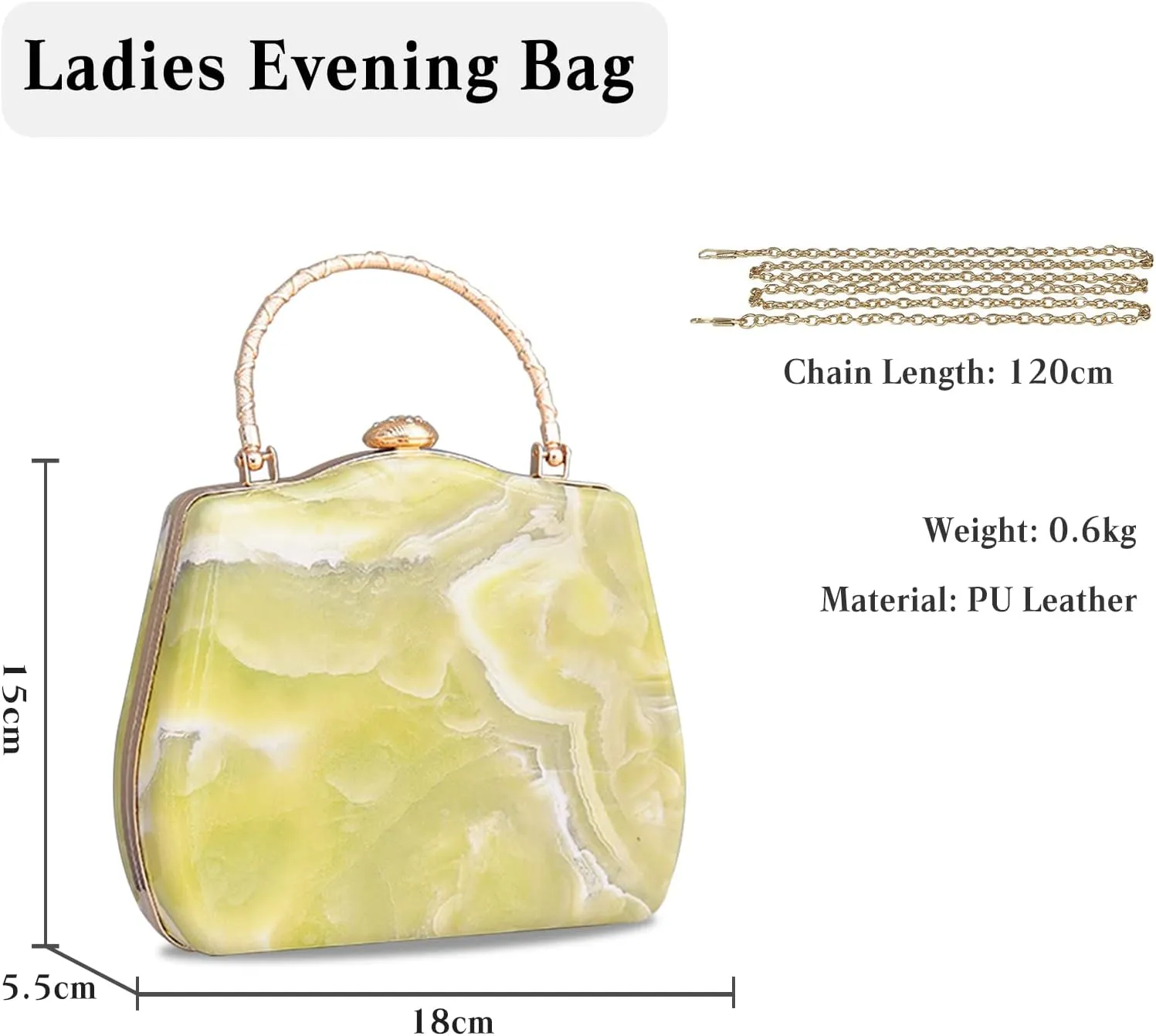 Women Evening Bag Marble Clutch Bag Bridal Wedding Purse Charming Shoulder Bag
