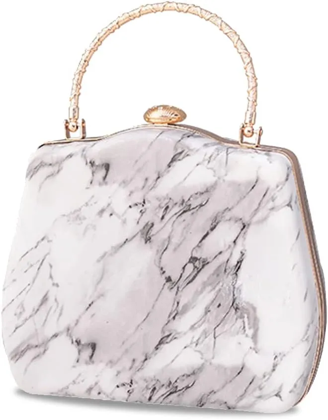 Women Evening Bag Marble Clutch Bag Bridal Wedding Purse Charming Shoulder Bag