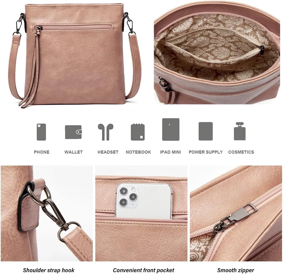 Women Handbag Leather Shoulder Bag Soft Designer Top Handle Purses