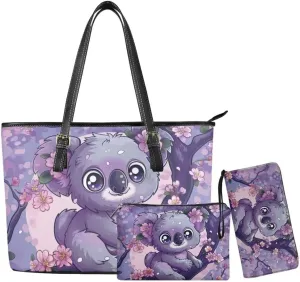 Women Purse Handbags Wallet Sets Leather Shoulder Tote Bag for Women,Top Handle Purse with Wrist Wallet Bag