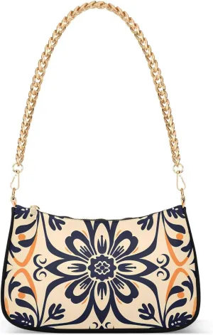 Women Shoulder Bag Retro Boho Tribal Floral Floral Lightweight Clutch Handbags Casual Tote Handbags