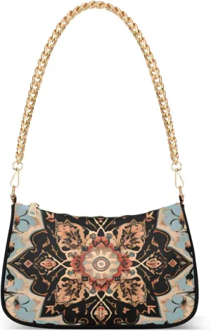 Women Shoulder Bag Stylish Tribe Floral Lightweight Clutch Handbags Casual Tote Handbags
