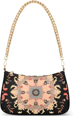 Women Shoulder Bag Vintage Tribe Floral Lightweight Clutch Handbags Casual Tote Handbags