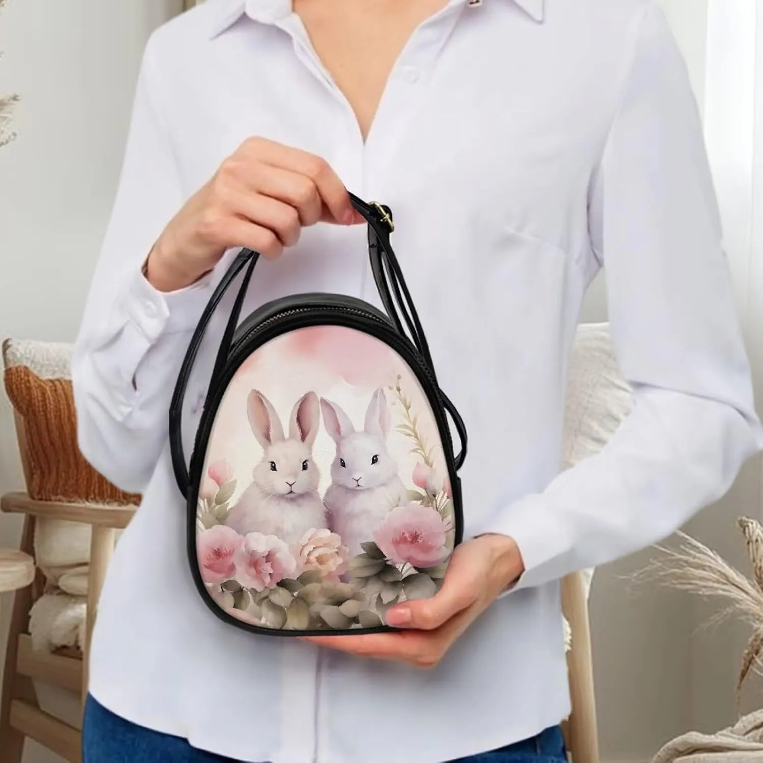 Women Small Shoulder Bag Waterproof Tote Square Satchel Handbags Lady Double Layer Portable Travel Holiday Gifts