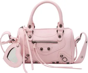 Women Y2k Satchel Purses and Handbags Trendy Vegan Leather Boston Barrel Bag Top Handle Punk Crossbody Shoulder Bag