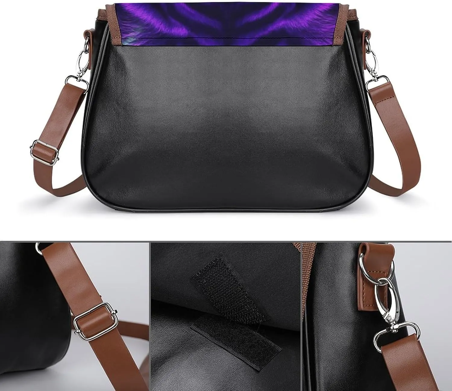Women's Casual Crossbody Bag, Waterproof Leather Shoulder Purse Handbags for Work Travel