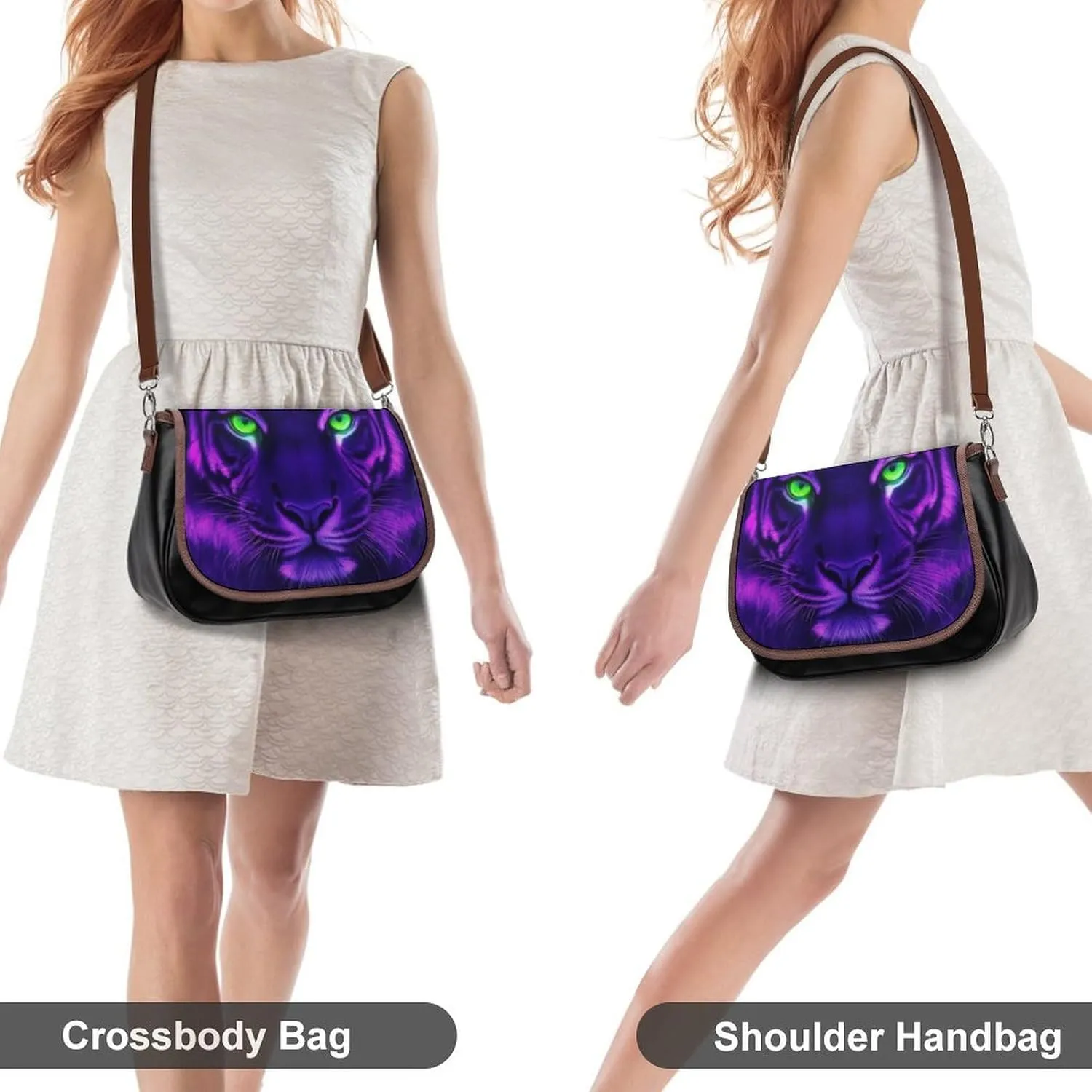 Women's Casual Crossbody Bag, Waterproof Leather Shoulder Purse Handbags for Work Travel