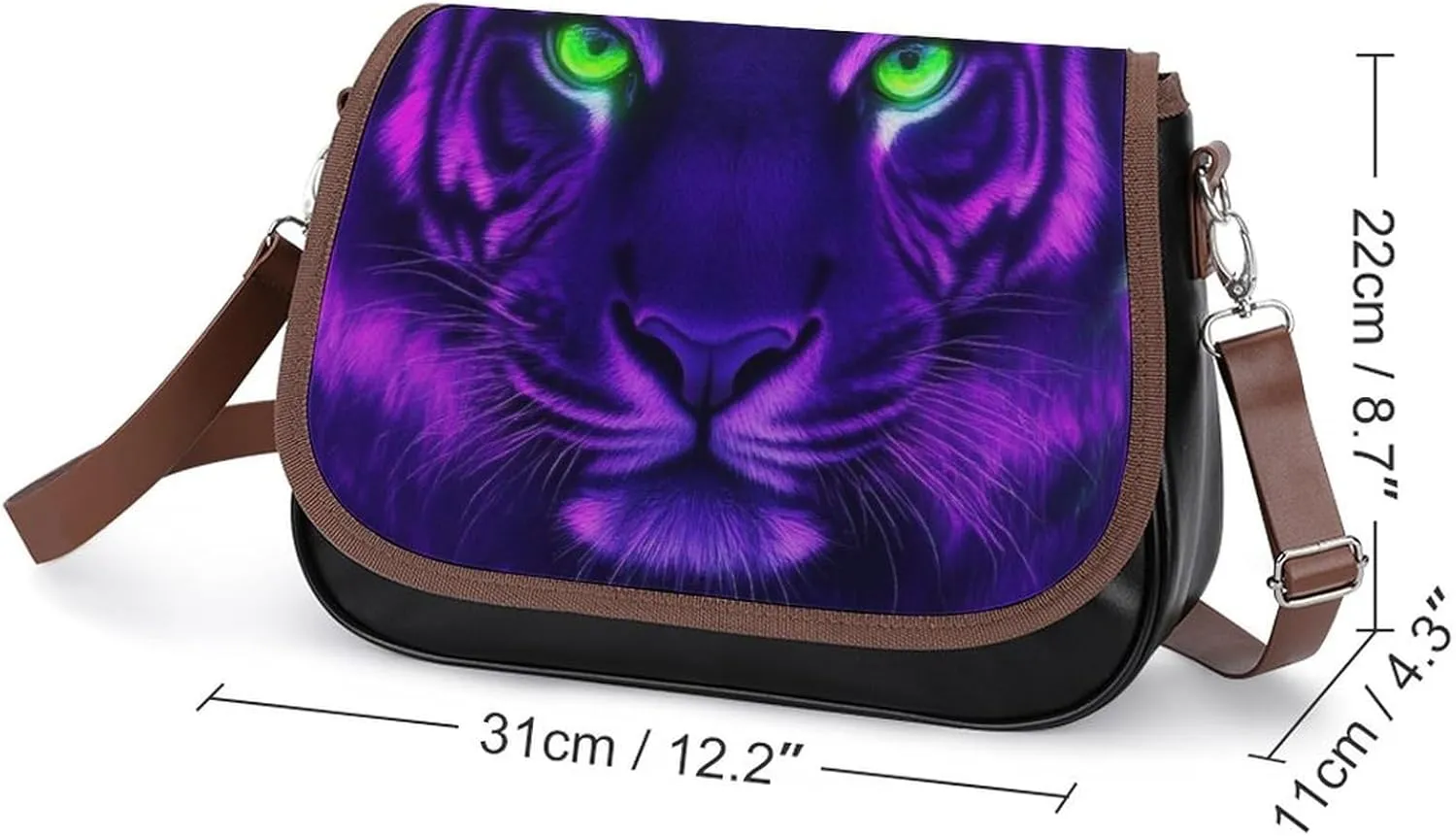 Women's Casual Crossbody Bag, Waterproof Leather Shoulder Purse Handbags for Work Travel