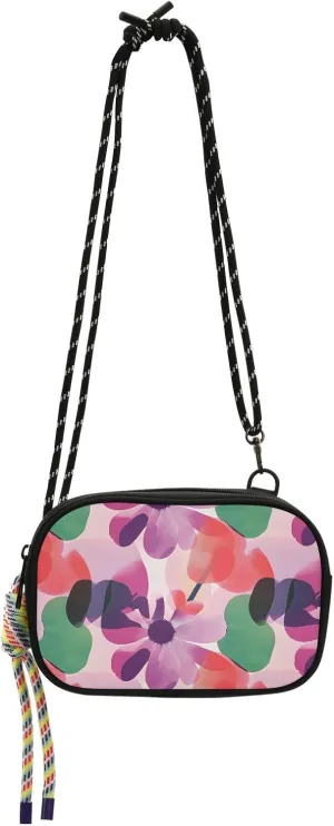 Women's Crossbody Handbags Ink Flowers Print Lightweight Shoulder Phone Purse for Walking, Hiking